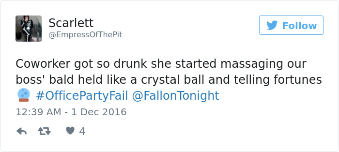 Office Party Fail Tweet