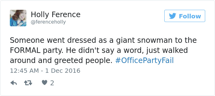 Office Party Fail Tweet