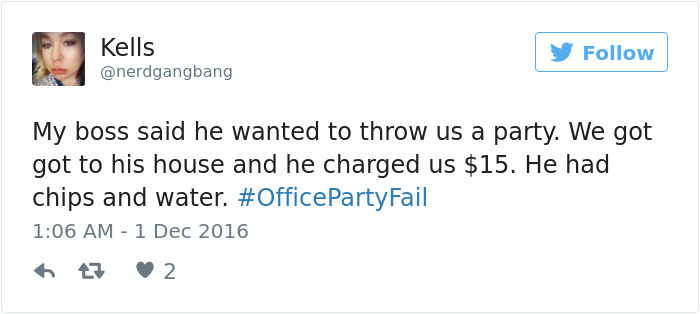 Office Party Fail Tweet