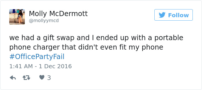 Office Party Fail Tweet