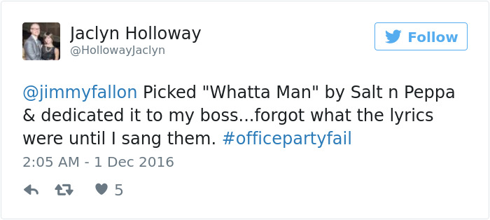 Office Party Fail Tweet