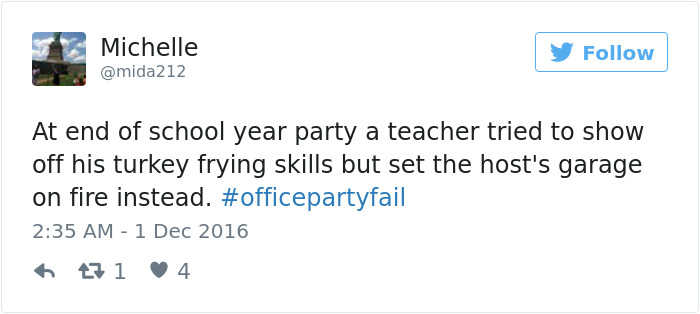 Office Party Fail Tweet