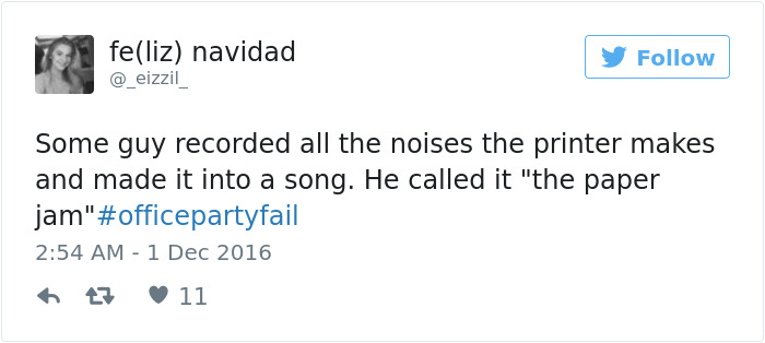 Office Party Fail Tweet