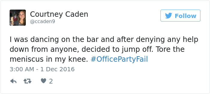 Office Party Fail Tweet