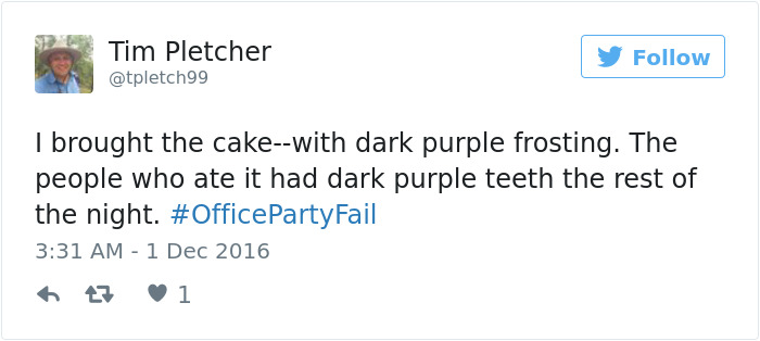 Office Party Fail Tweet