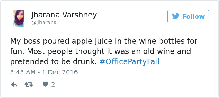 Office Party Fail Tweet