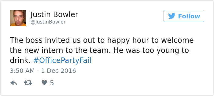 Office Party Fail Tweet