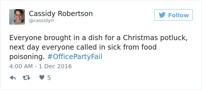 Office Party Fail Tweet