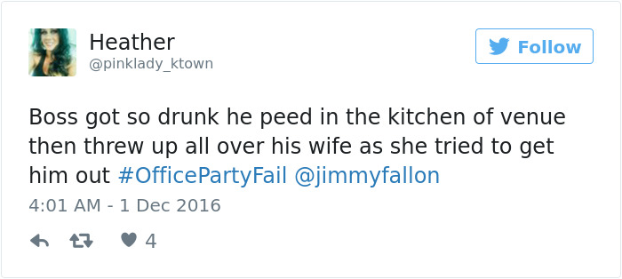 Office Party Fail Tweet