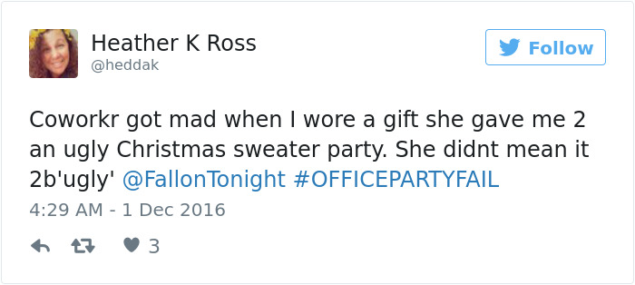 Office Party Fail Tweet