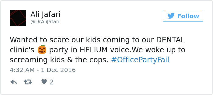Office Party Fail Tweet