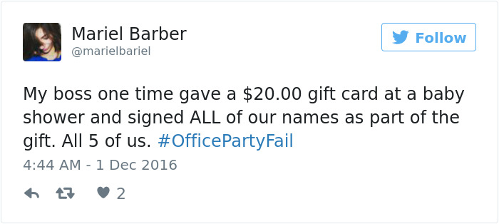 Office Party Fail Tweet