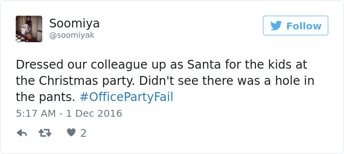 Office Party Fail Tweet