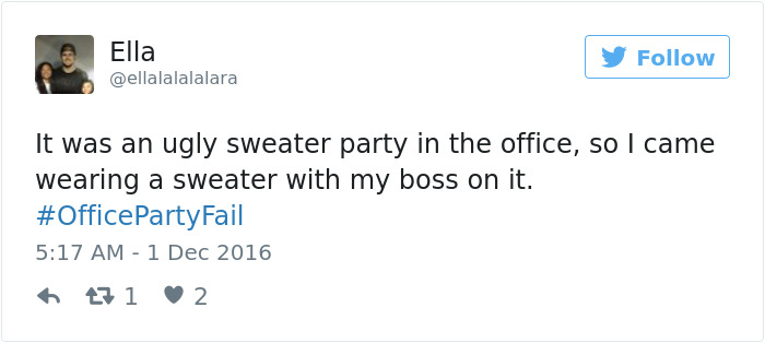 Office Party Fail Tweet
