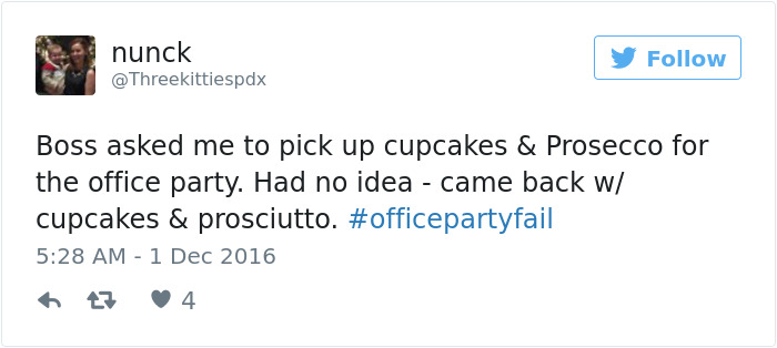 Office Party Fail Tweet