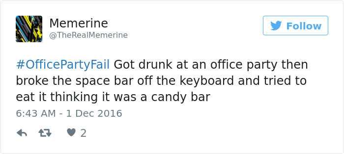 Office Party Fail Tweet