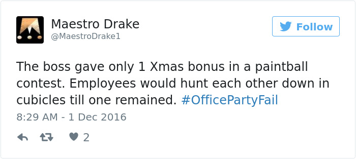 Office Party Fail Tweet