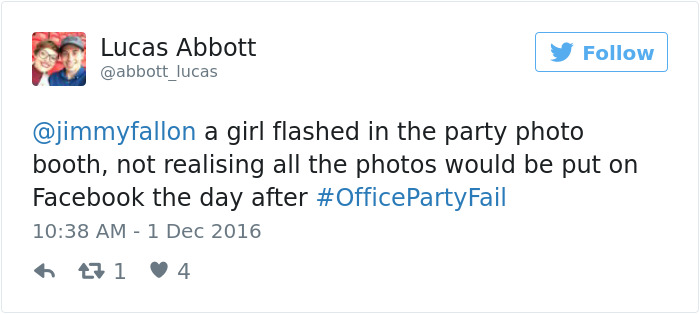 Office Party Fail Tweet