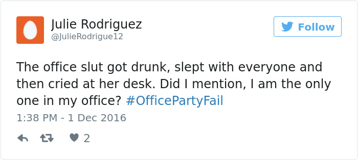 Office Party Fail Tweet