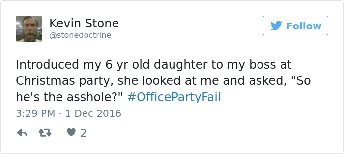 Office Party Fail Tweet