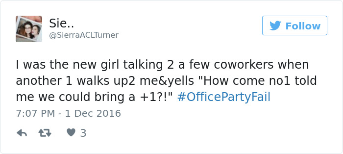 Office Party Fail Tweet