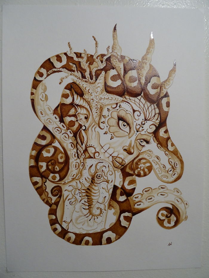 Painting With 100% Real Coffee