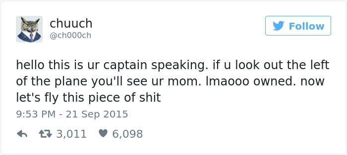 Funny Plane Tweet
