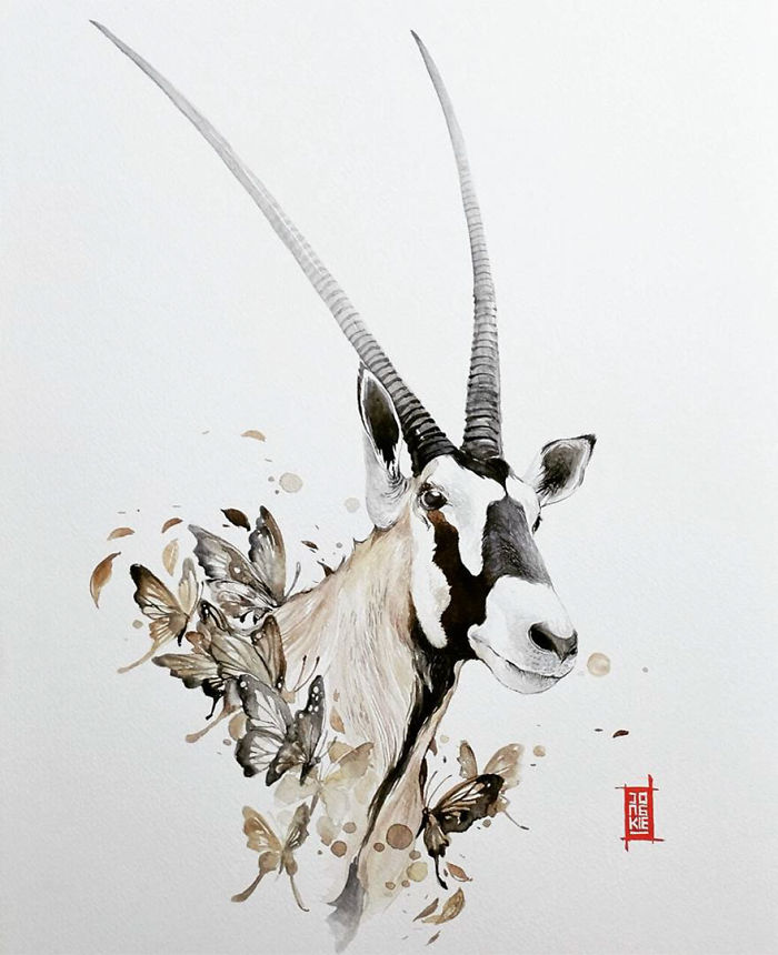 I Create Animal Spirits Trough Watercolor