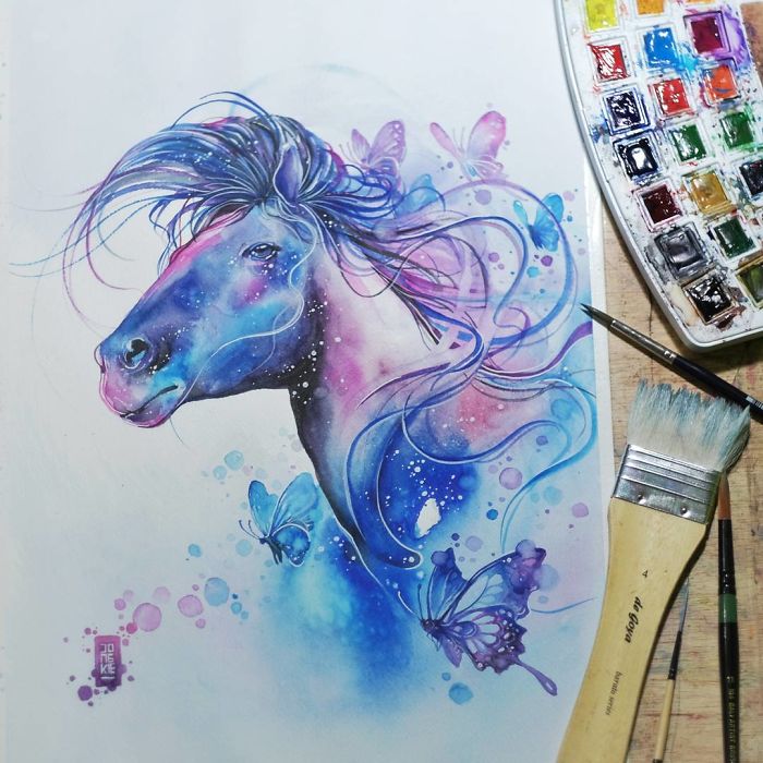 I Create Animal Spirits Trough Watercolor