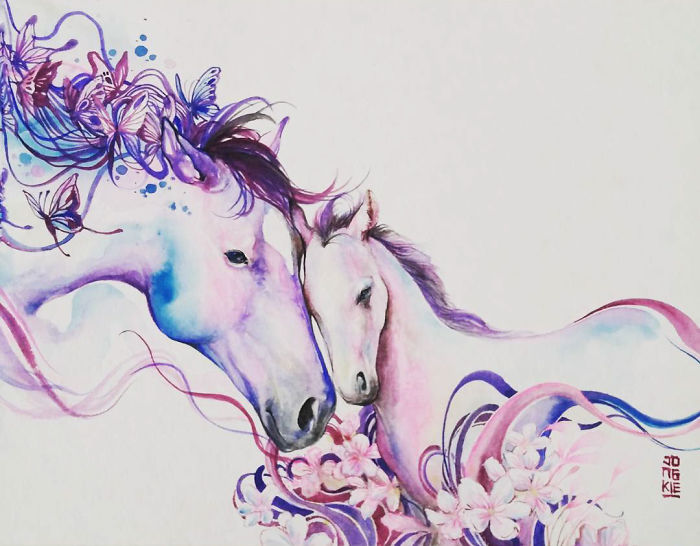 I Create Animal Spirits Trough Watercolor