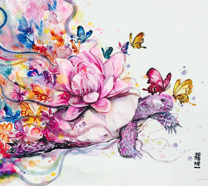 I Create Animal Spirits Trough Watercolor