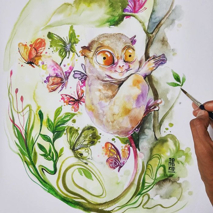 I Create Animal Spirits Trough Watercolor