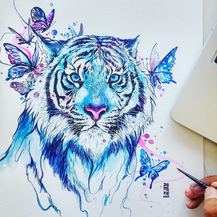 I Create Animal Spirits Trough Watercolor