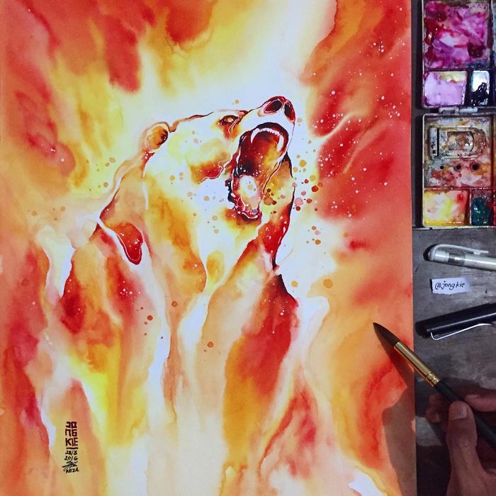 I Create Animal Spirits Trough Watercolor