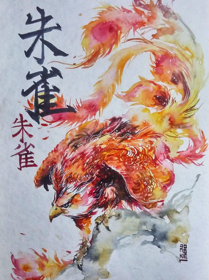 I Create Animal Spirits Trough Watercolor