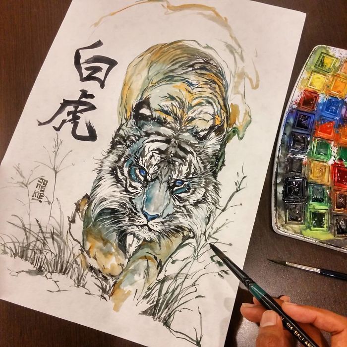 I Create Animal Spirits Trough Watercolor