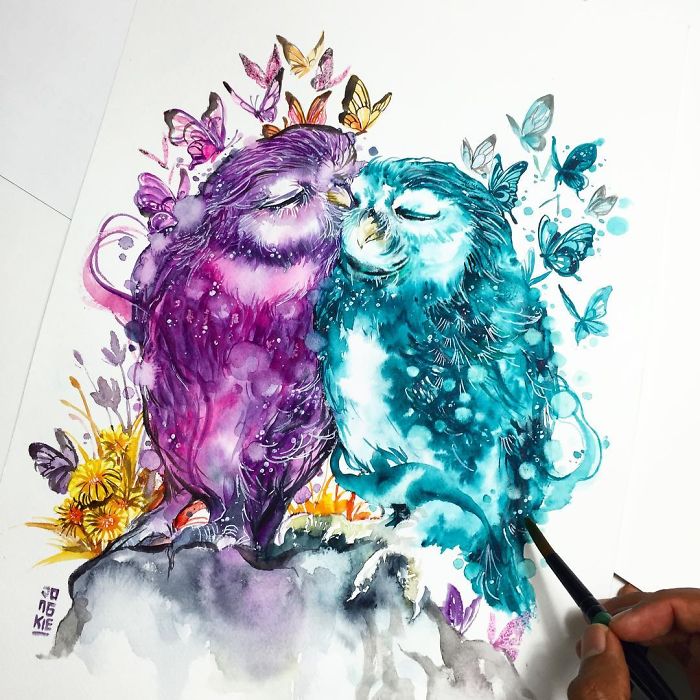 I Create Animal Spirits Trough Watercolor