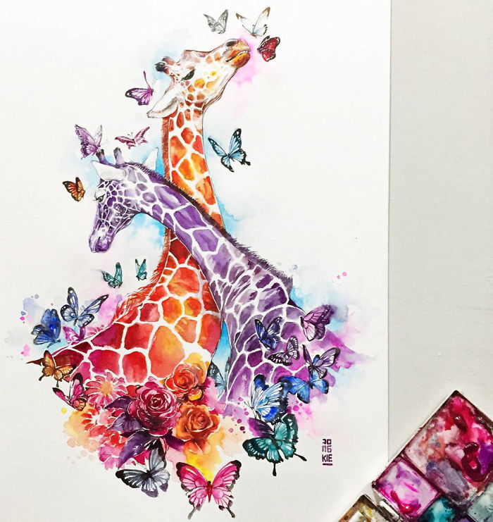 I Create Animal Spirits Trough Watercolor