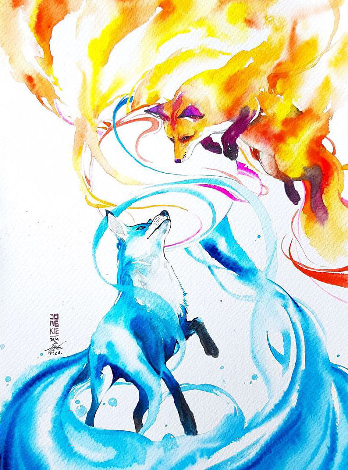 I Create Animal Spirits Trough Watercolor