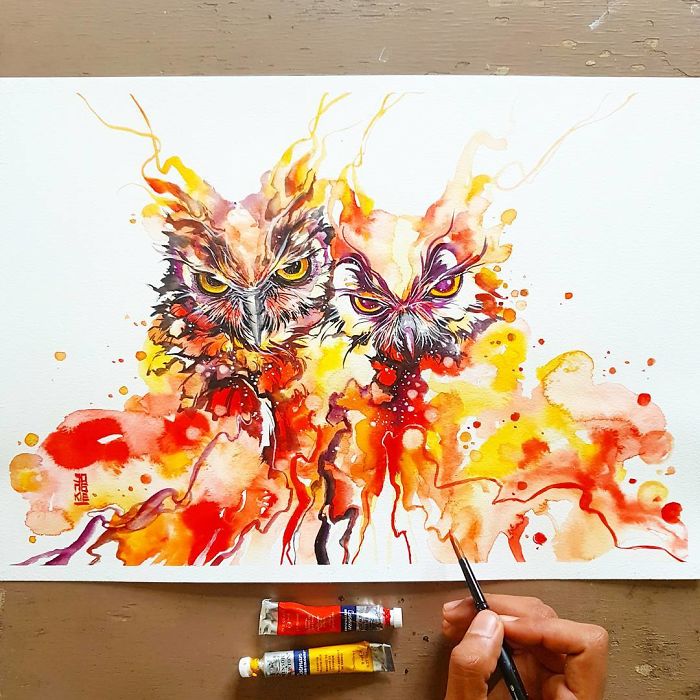I Create Animal Spirits Trough Watercolor