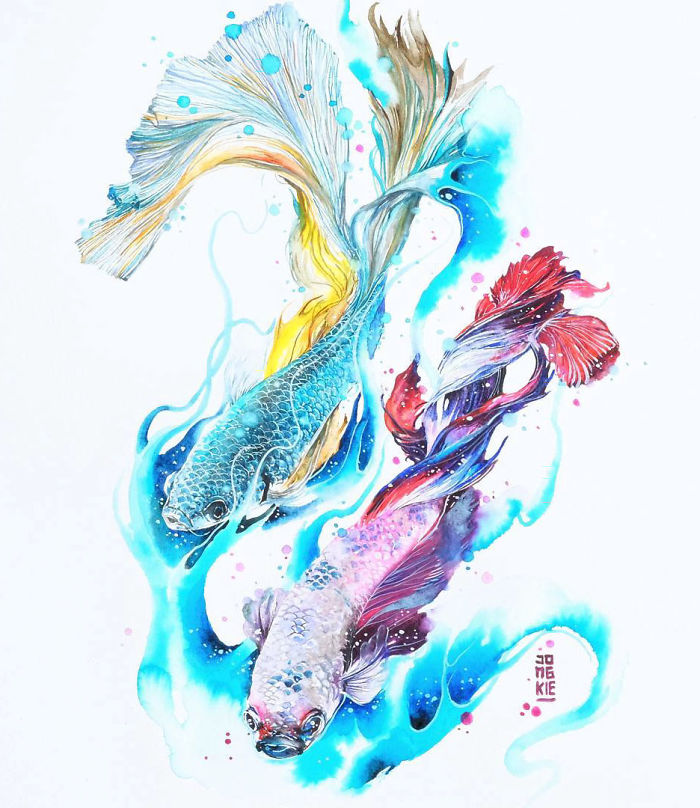 I Create Animal Spirits Trough Watercolor