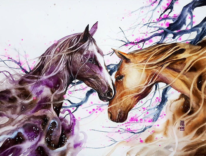 I Create Animal Spirits Trough Watercolor