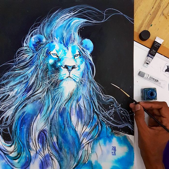 I Create Animal Spirits Trough Watercolor