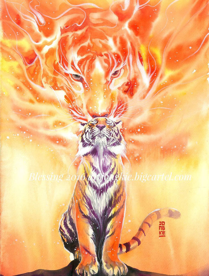 I Create Animal Spirits Trough Watercolor