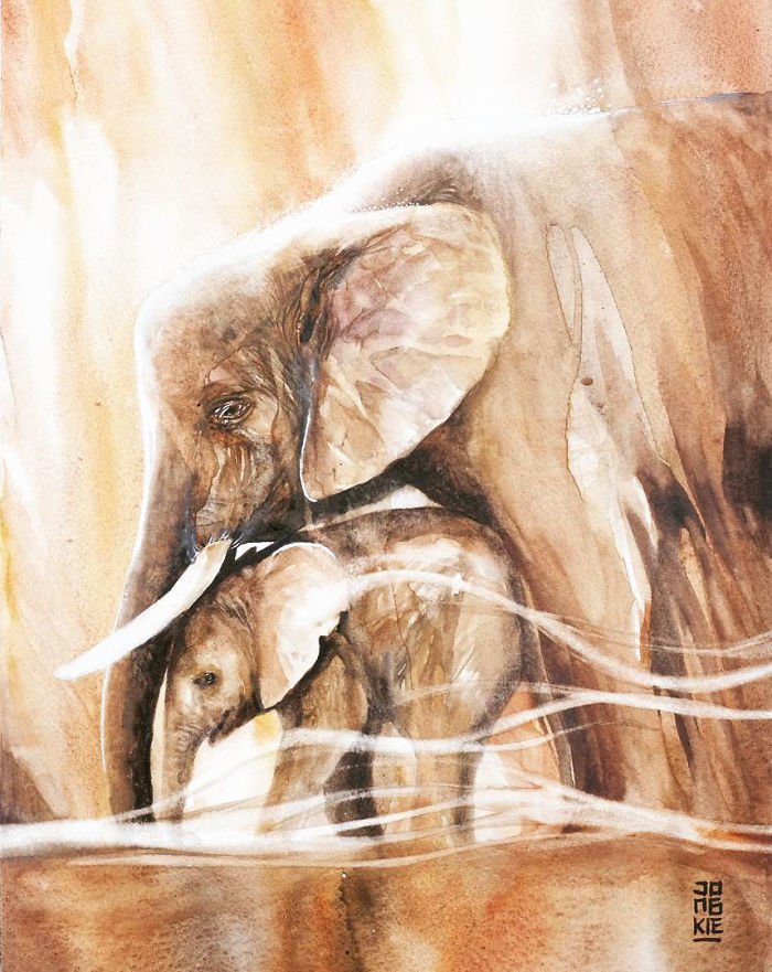 I Create Animal Spirits Trough Watercolor