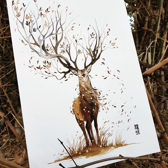 I Create Animal Spirits Trough Watercolor