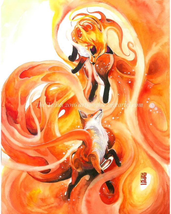 I Create Animal Spirits Trough Watercolor