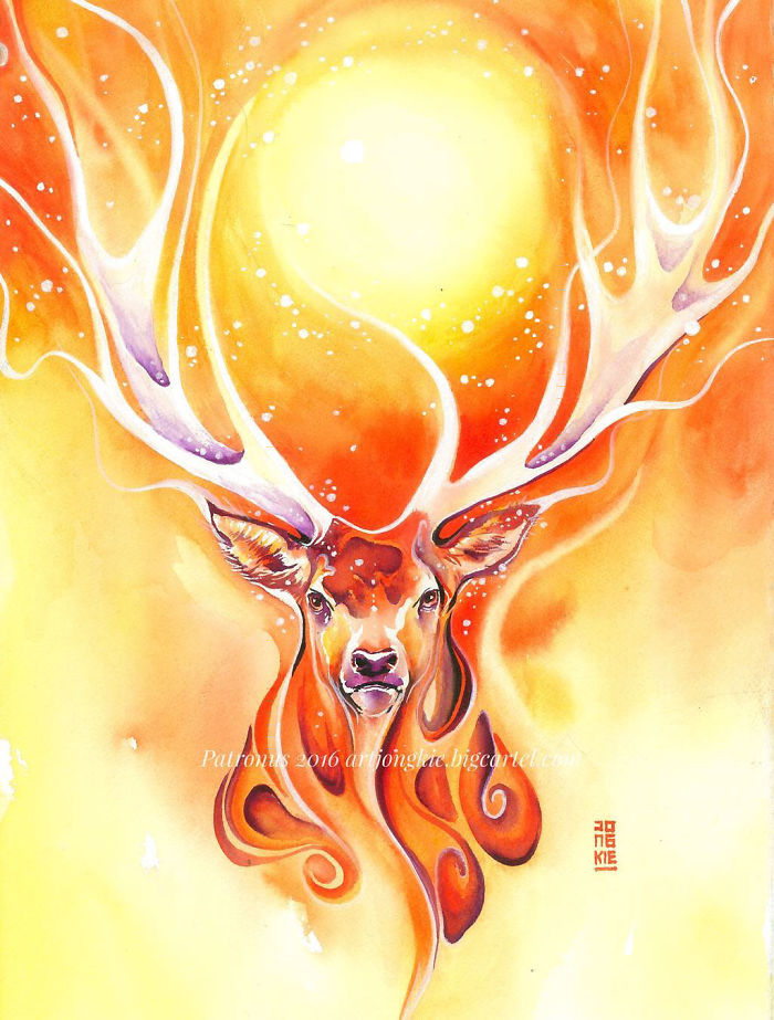 I Create Animal Spirits Trough Watercolor