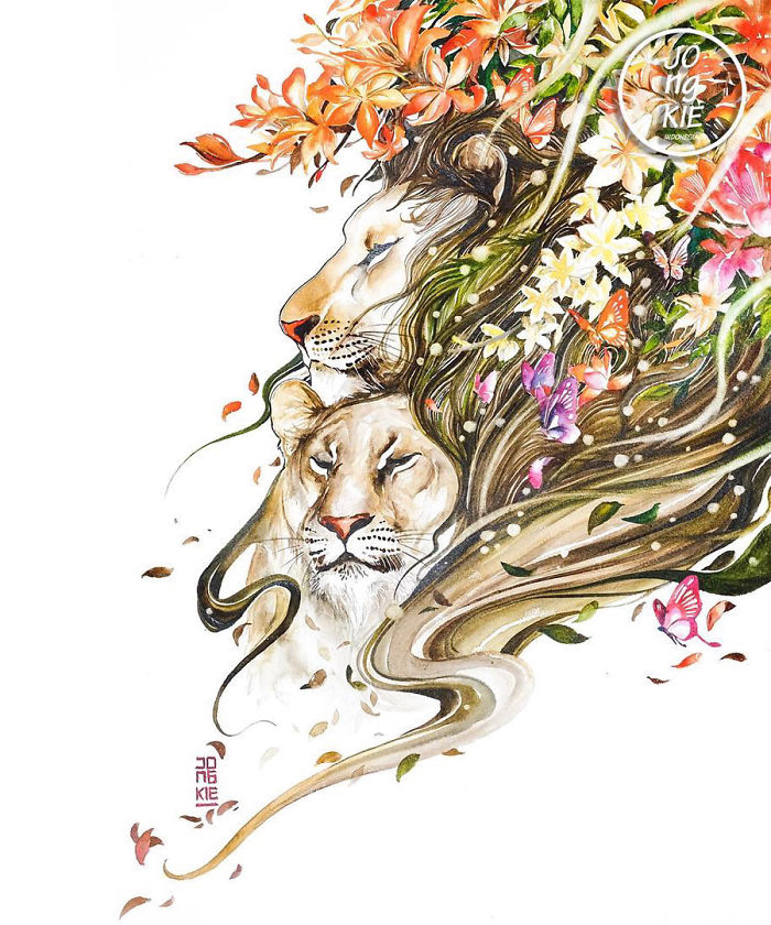 I Create Animal Spirits Trough Watercolor