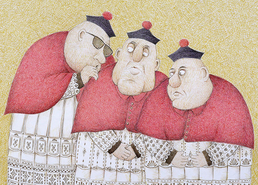 I Create Images With Random Cross-Hatching ...and Some Works Take A Week Or More To Complete.